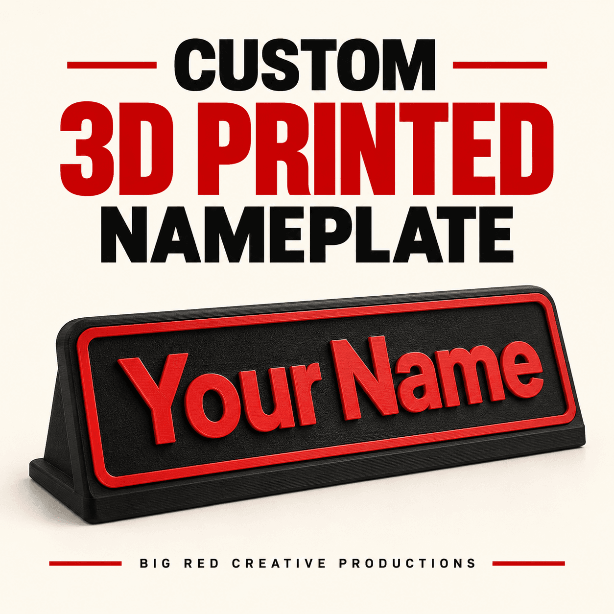 Custom 3D Printed Nameplate placeholder
